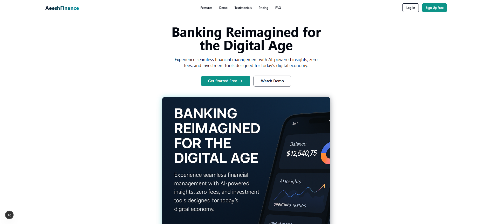 FinTech Landing Page